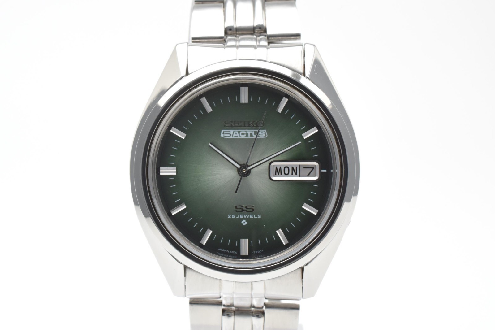 🎦Vintage 1972 [Near MINT] SEIKO 5 ACTUS 6106-7510 Green Automatic Men’s JAPAN