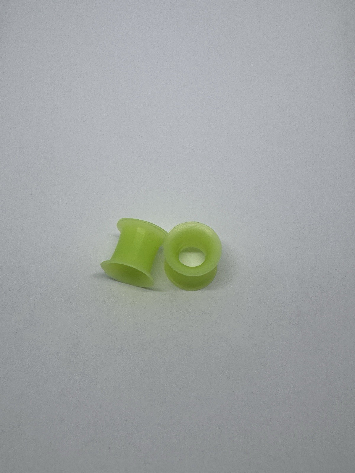 6 Pair 00g 10mm Silicone Gauges Long Wearable Tunnels 9mm Neon Green Neon Yellow