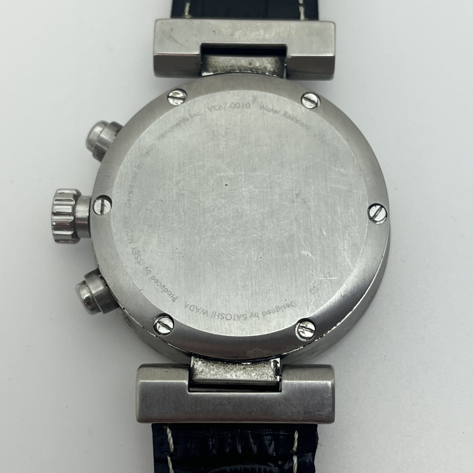 Seiko Issey Miyake W Satoshi Wada Chronograph VK67 Japan Designer Watch Qz #591B
