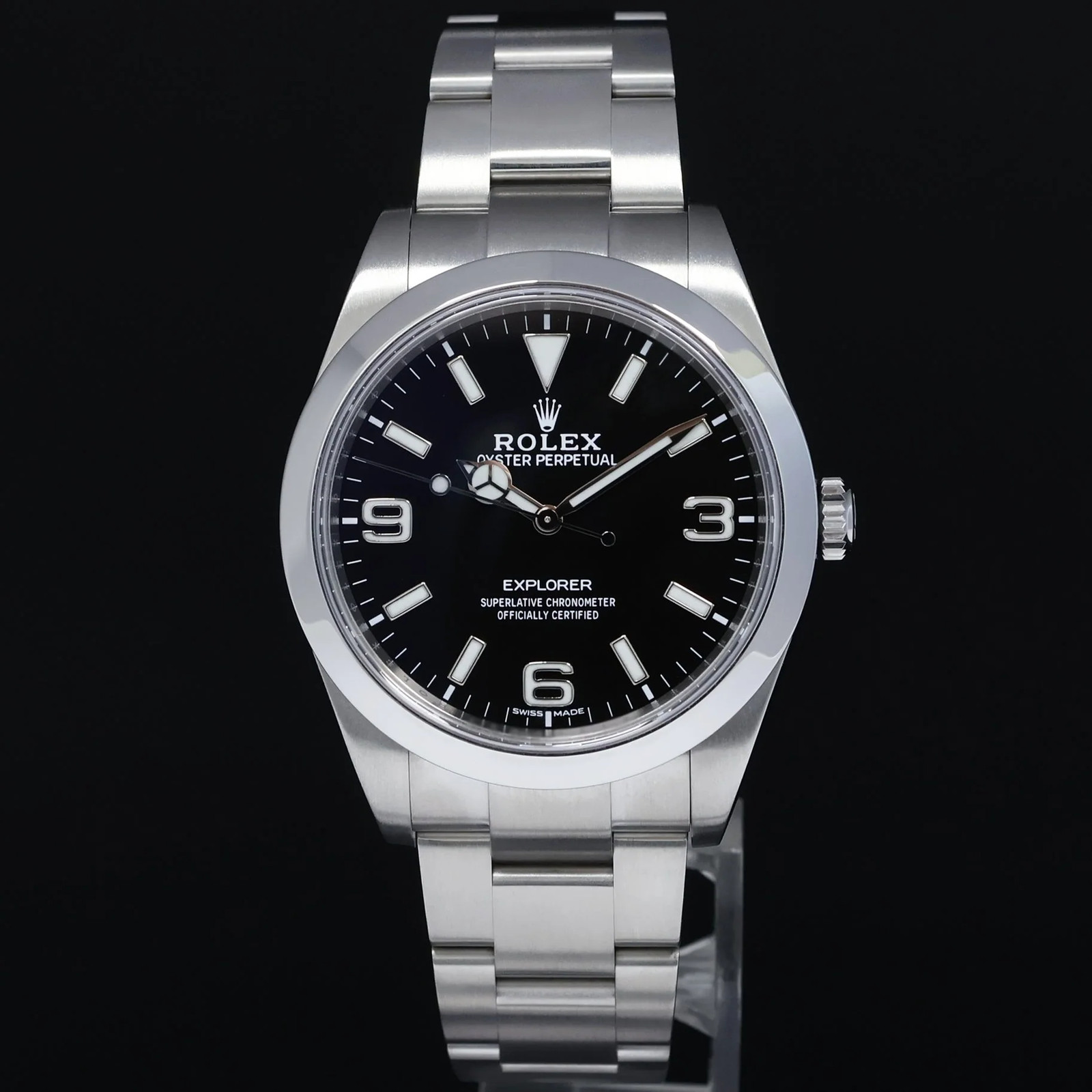 2016 MINT Rolex 214270 Explorer Black BLUE LUME 3-6-9 Steel 39mm Watch Box