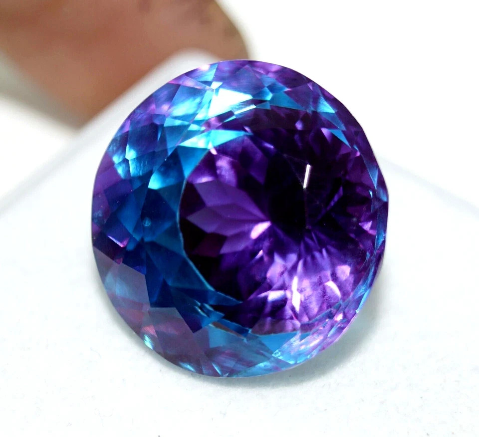 20.00 Ct+ Pitambari Sapphire Natural Bi-Color Round Cut Loose Certified Gemstone