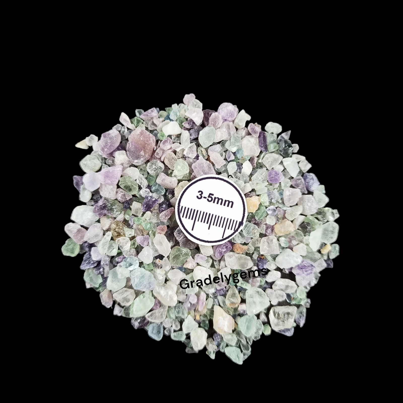 Green Fluorite Coarse Gemstone 3-5mm for Bottles Home Decor