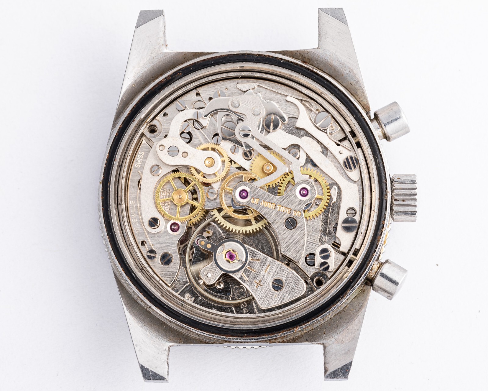 Vintage 1960’s Le Jour Triton 2-Reg. Chronograph w/Original Dial! Landeron 248