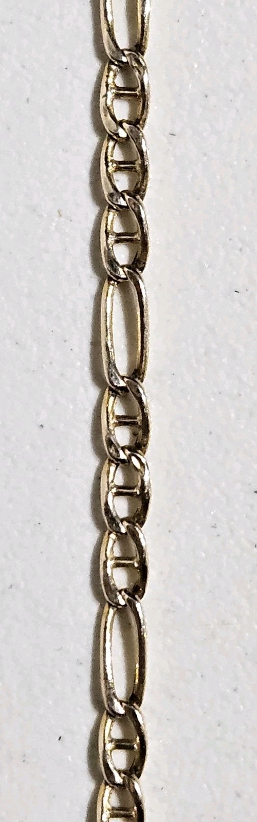 Vintage 14K Gold Italy 3mm Figaro Chain Anklet 9-5/8″