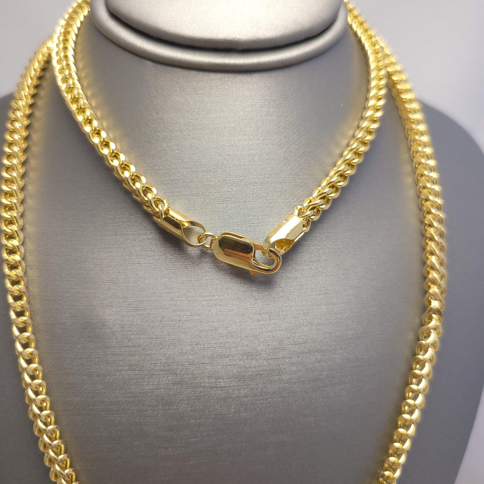 14K YG Hollow Foxtail Chain