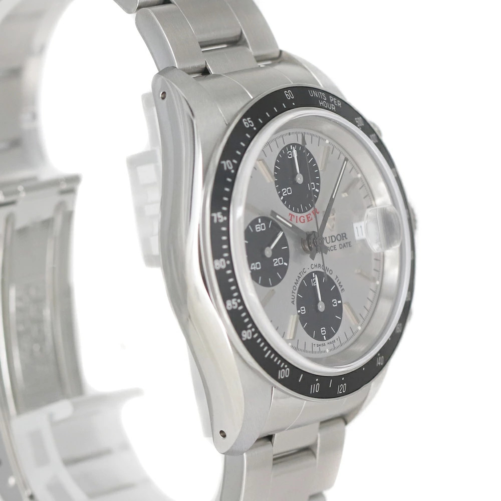 TUDOR Chronotime Tiger 79260 Silver Case Size 40.0mm Men’s Used Watch #5124