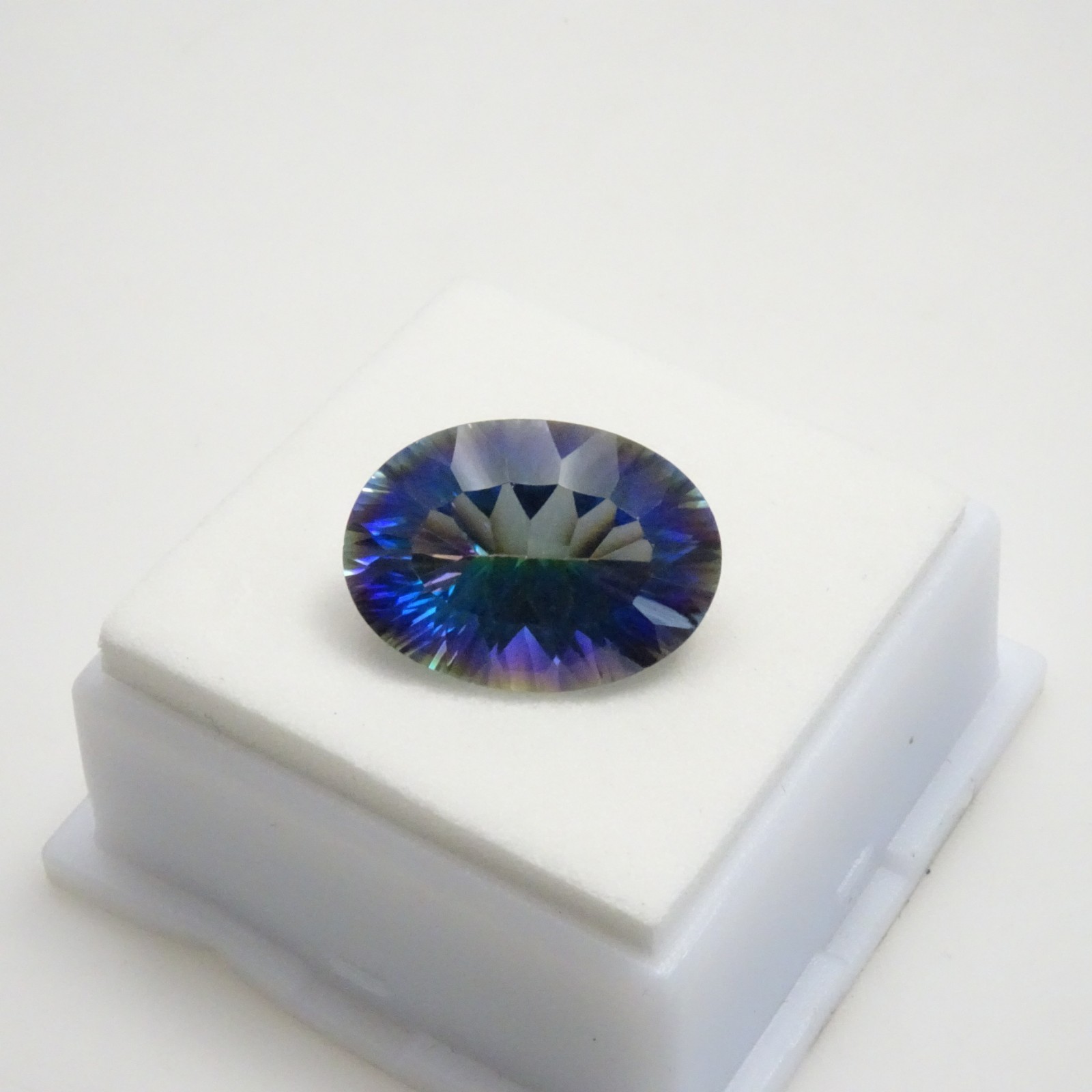 Stunning Mystic Quartz Oval 10.30ct – 18x13mm – Concave Cut – Brazilian Quartz