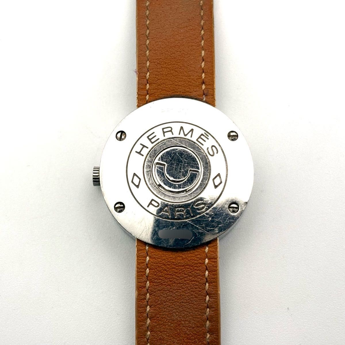 [B1P] HERMES Pass Pass PP1.410 Shell Logo Quartz Watch [x6n]