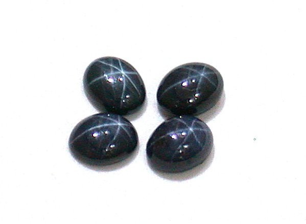 One 9×7 9mm x 7mm Dark Blue Natural Diffused Star Sapphire Cabochon ES8165/62226