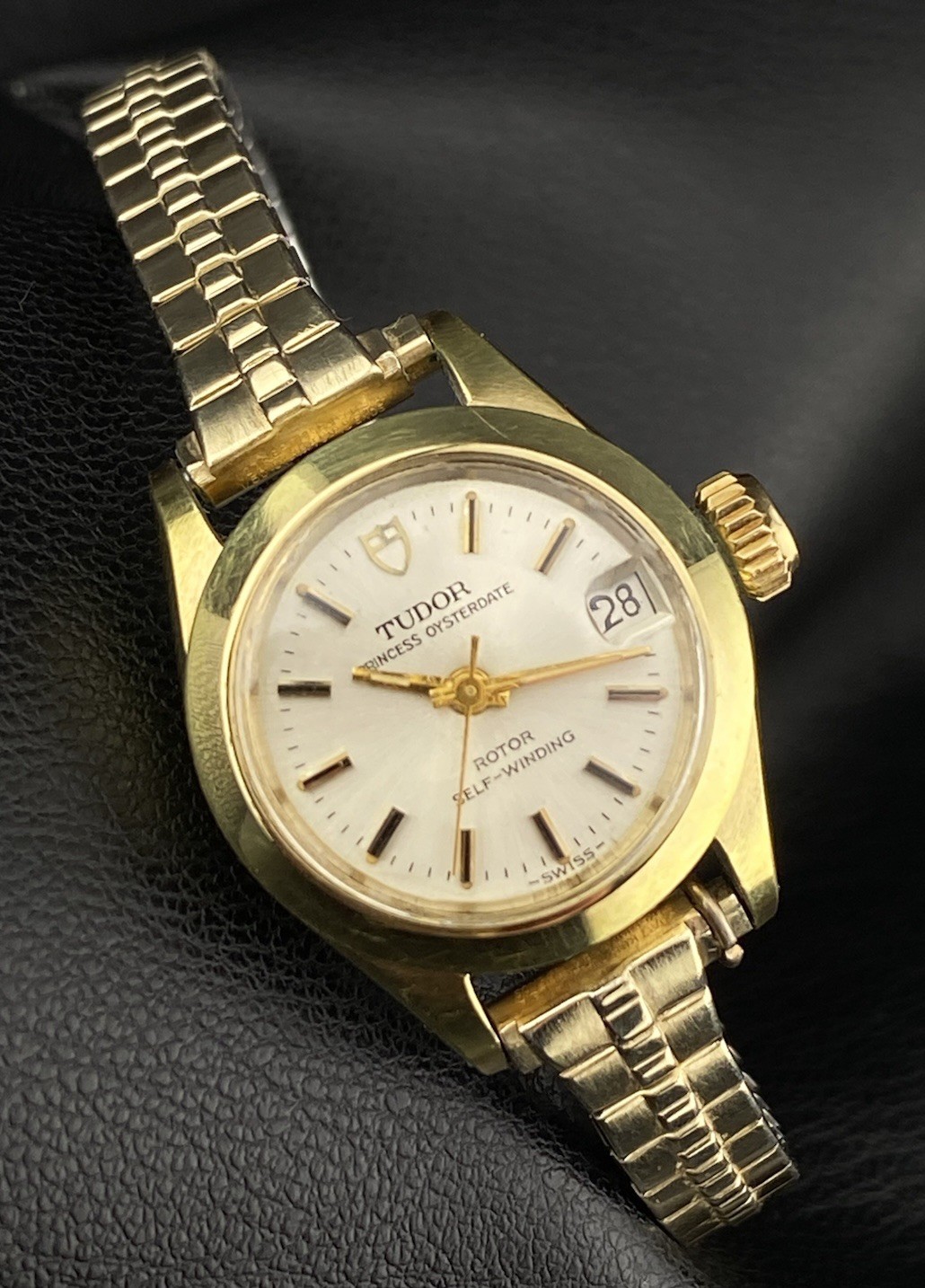 Tudor Princess Oysterdate Dainty Date Dial Gold Plated Aides Watch Self Winding