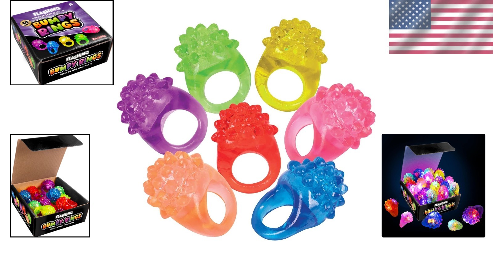 18 Non-Toxic Glow in the Dark Rings – Fun for Parties & Classroom Rewards