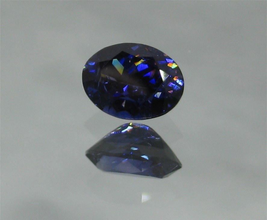 Large Rare Faceted Benitoite, 3.07 carats, with G.I.A. Lab Report