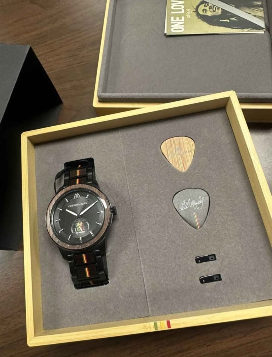 Original Grain “One Love” Ltd. Edition Bob Marley Bamboo 46mm Watch- NIB
