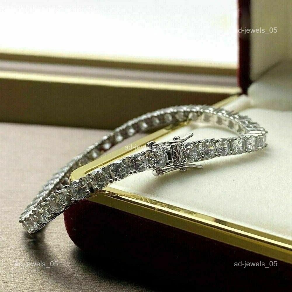 Round Cut Lab-Grown/CVD Diamond Birthday Gift Tennis Bracelet 950 Platinum