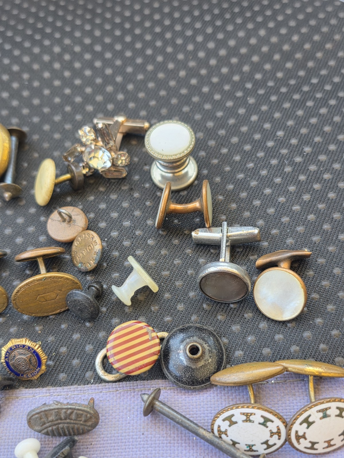 Vintage Victorian,Nouveau Cufflinks & Buttons Lot Pre Owned Condition D3