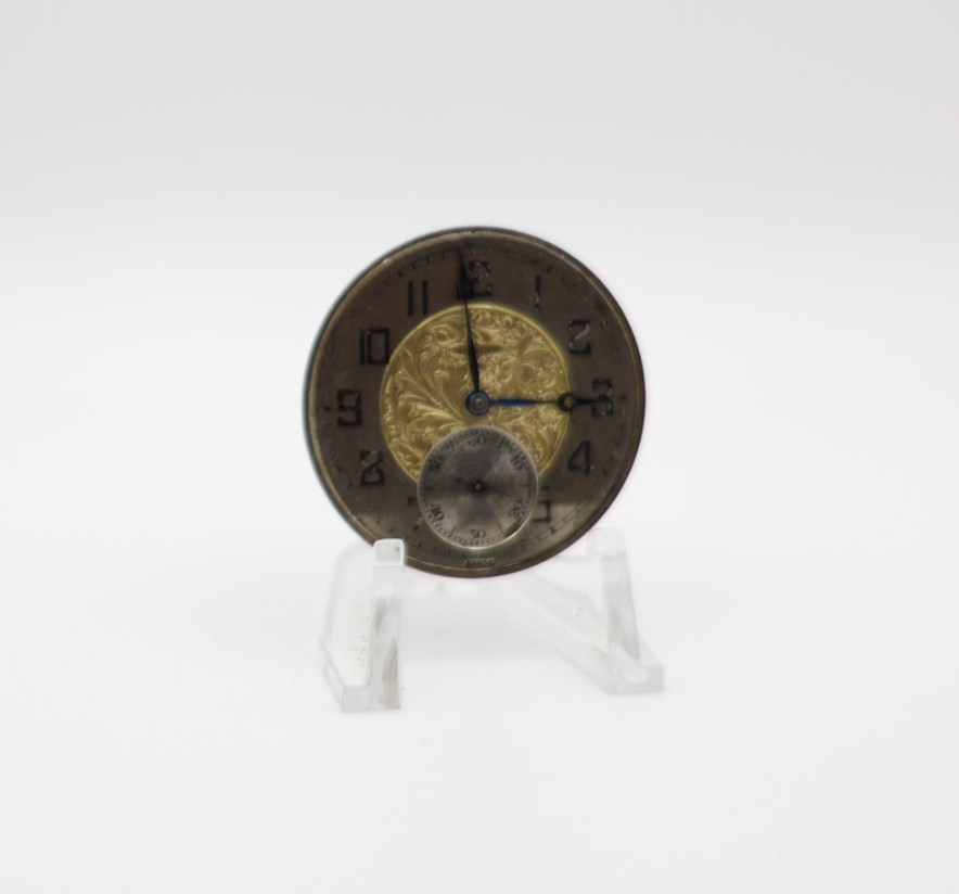 MARINE W.C. BUFFALO NY SWISS POCKET WATCH MOVEMENT 17j 39.7mm FOR REPAIR (BS)