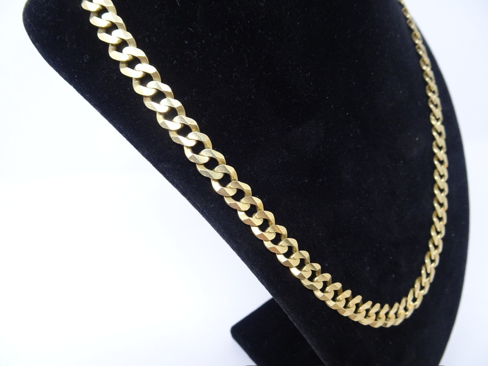 14K Solid Yellow Gold Curb Cuban Necklace 21″ – 8.7MM – 47g