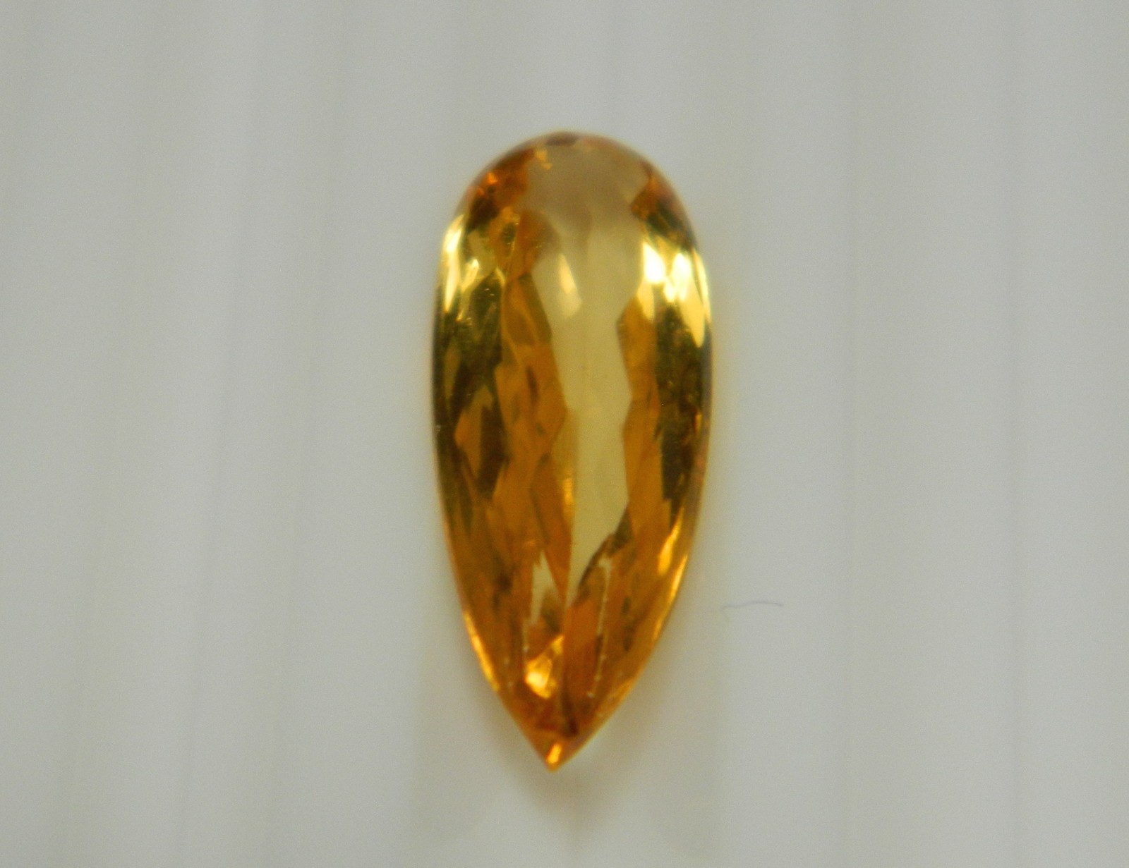 Imperial Topaz 3.38 Ct Clarity IF Pear Cut Natural Golden Brazil I021