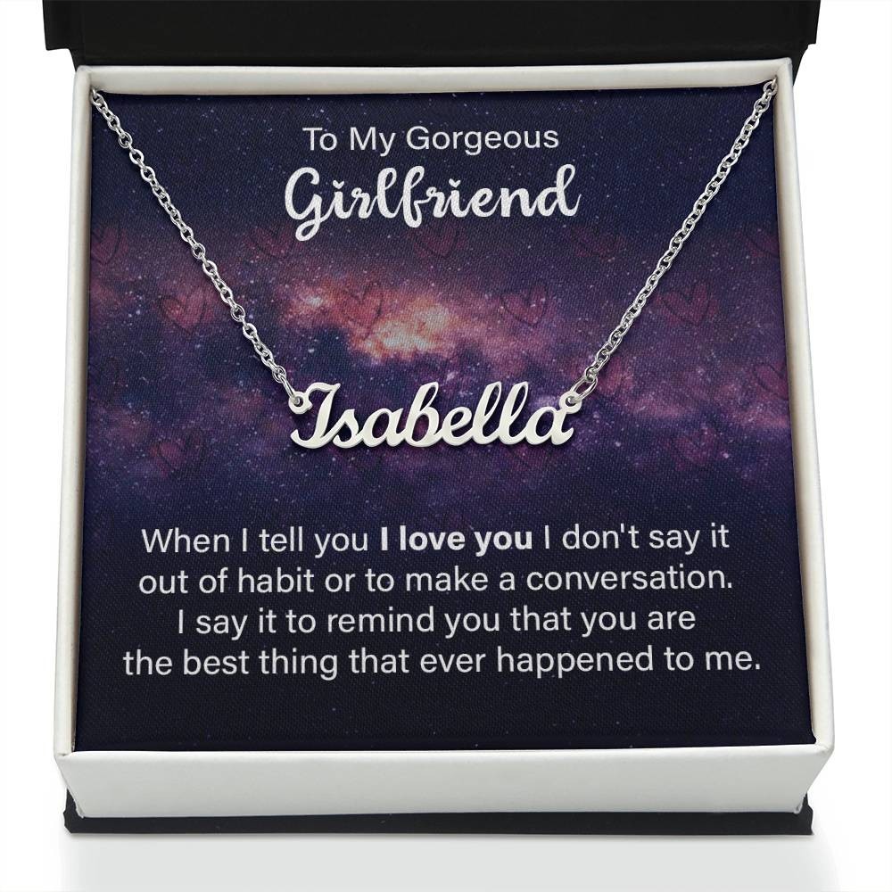 Personalized Name Necklace Gift for Girlfriend Romantic Custom Jewelry