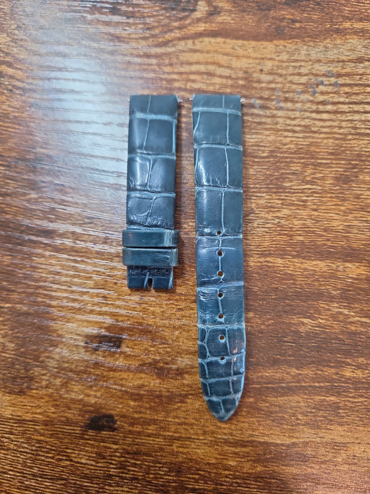 Jaeger-LeCoultre OEM 16/14mm Blue Alligator Leather Watch Strap Made In FRANCE