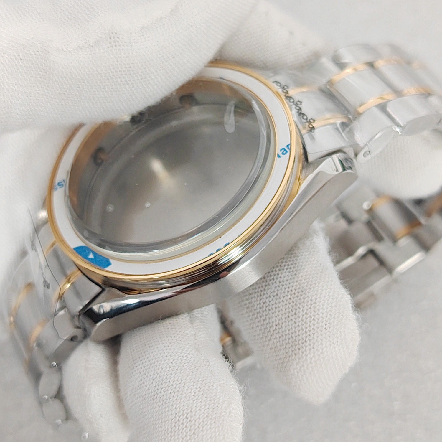 40mm Solid Back Stainless Steel Watch Case + Bracelet For VK63 Vk64 Chronograph
