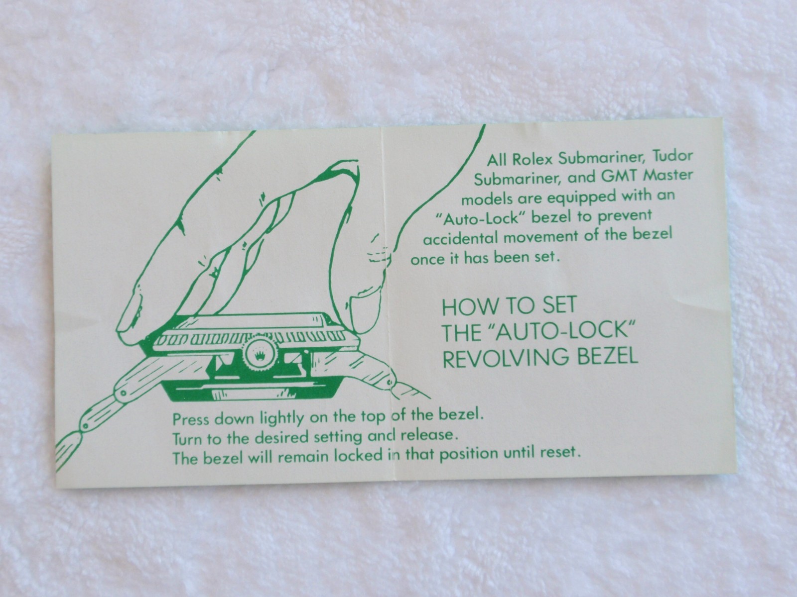 Rare Rolex Bezel User Manual Auto Lock Bezel – How it works