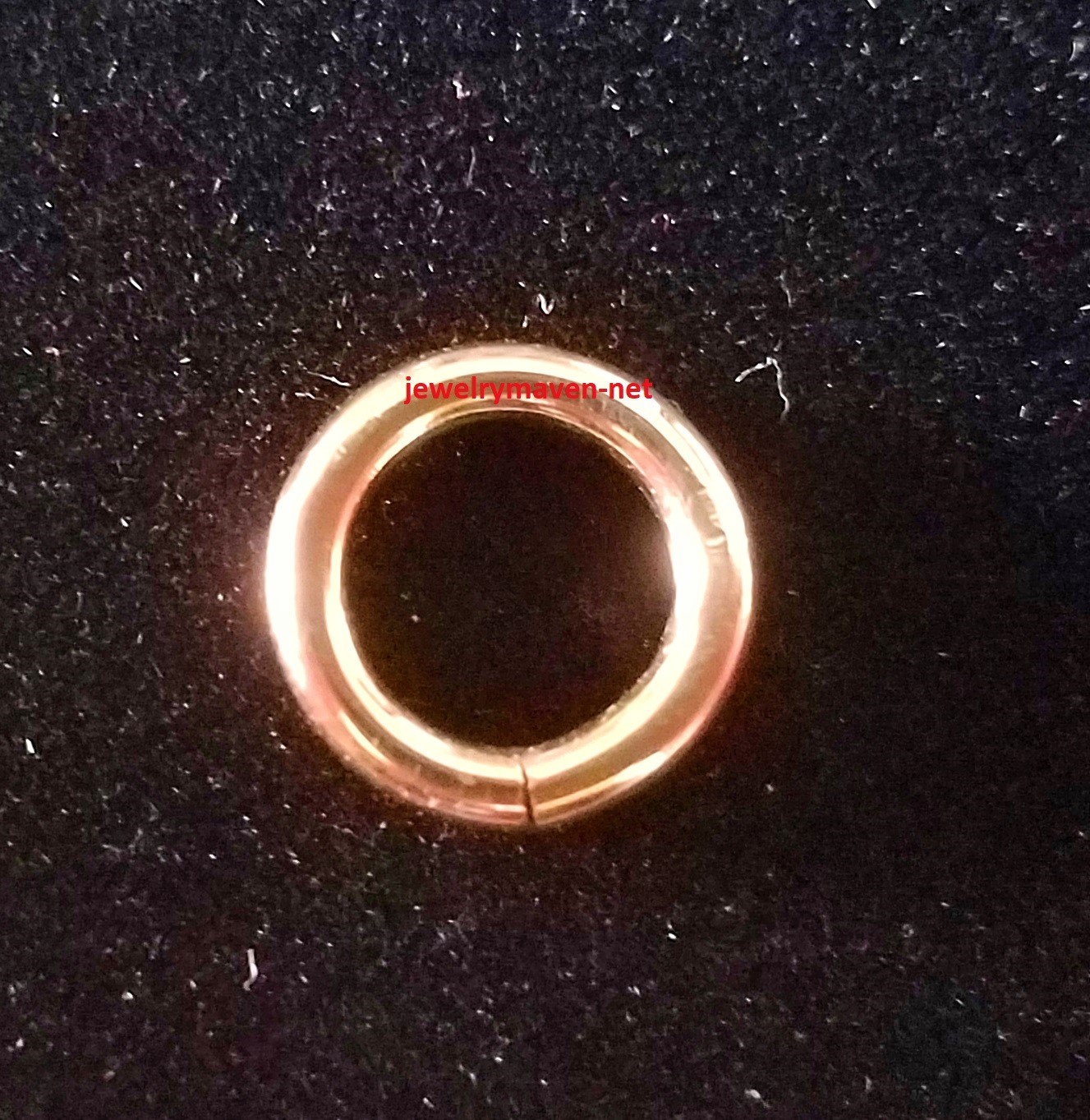 18k 10mm OD 6.5mm ID SOLID Yellow Gold 14ga gauge OPEN Heavy Thick Jump Ring USA
