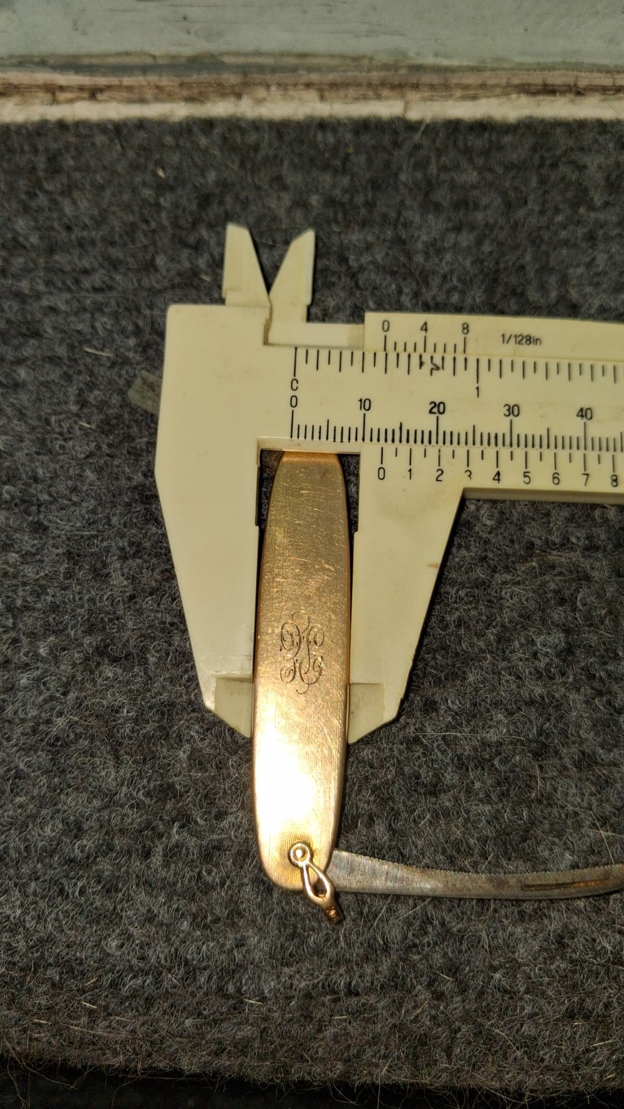 Vintage 10K Gold Watch Fob 2 Blade Pocket Knife with Pipe Cleaning Tool