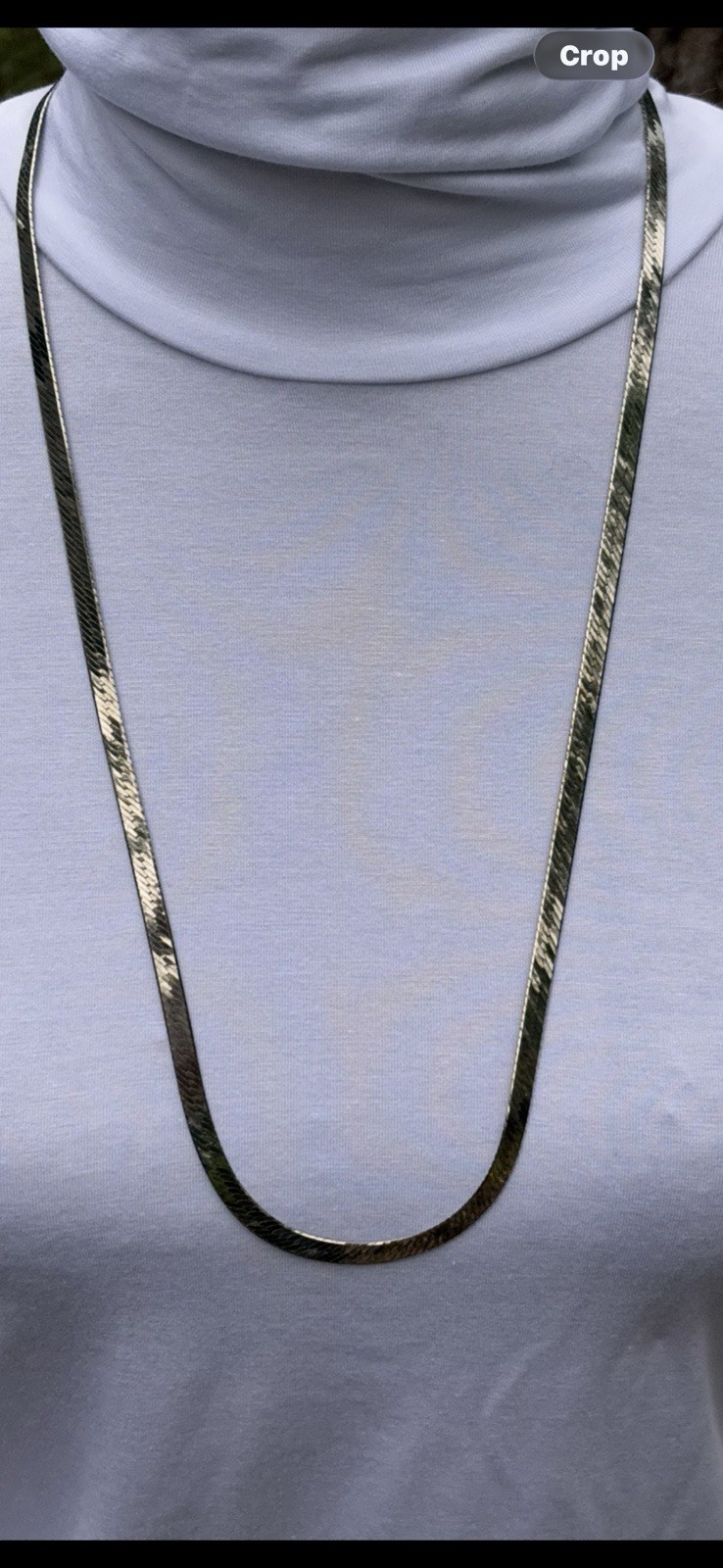 MILOR Made In Italy 30In 5 Mm Herringbone VTG Reversible Necklace Approx 26Grams