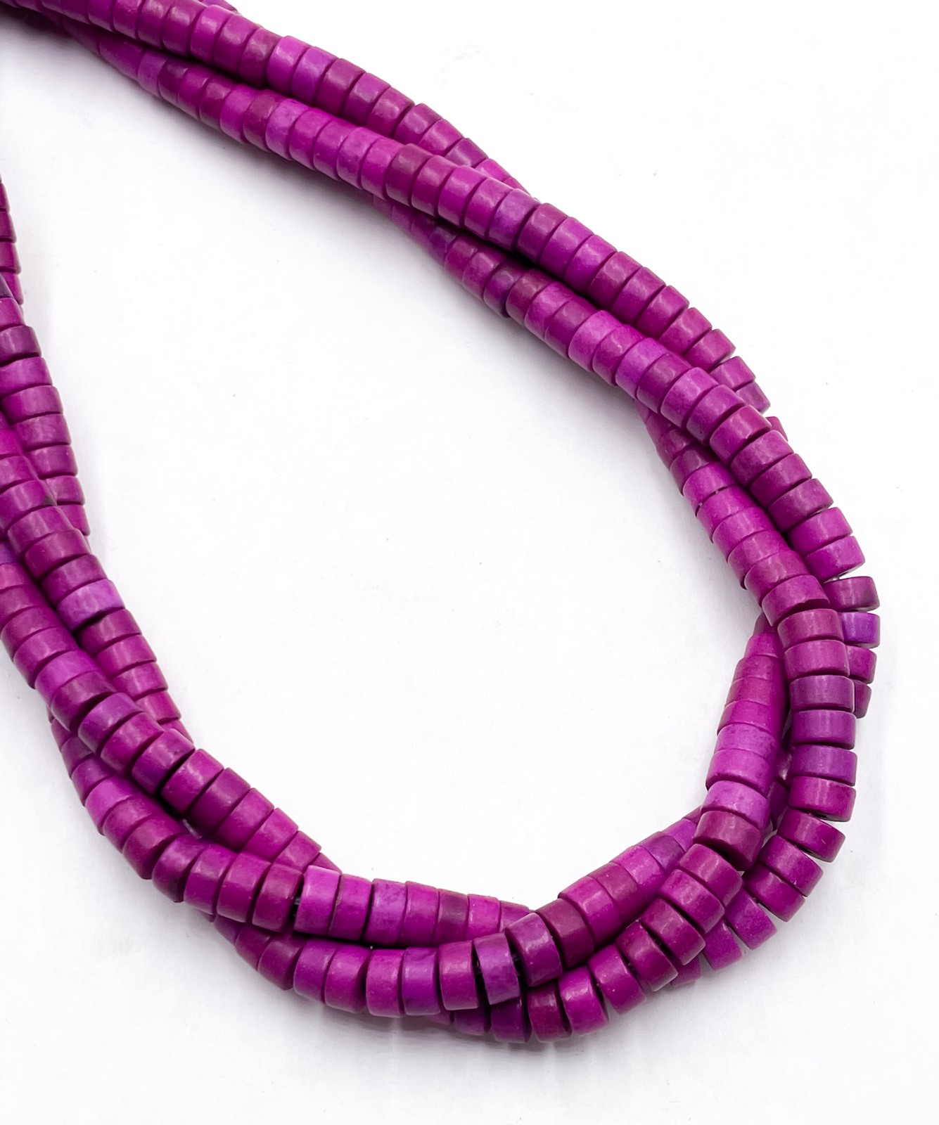Dyed Howlite Turquoise Heishi Disc Shape Beads Size 3x6mm 15.5″ Strand