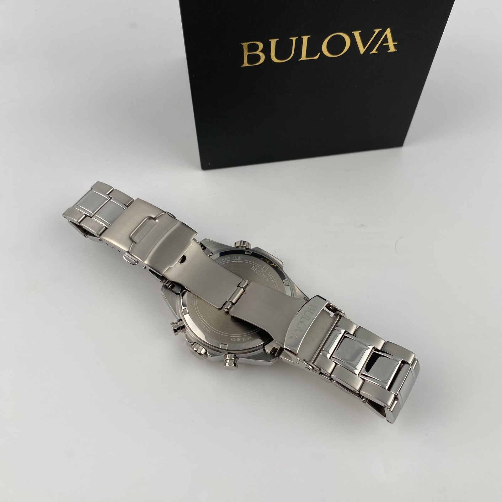 Bulova Marine Star Men’s Chronograph Watch Blue Dial Stainless Steel 43mm 96B256
