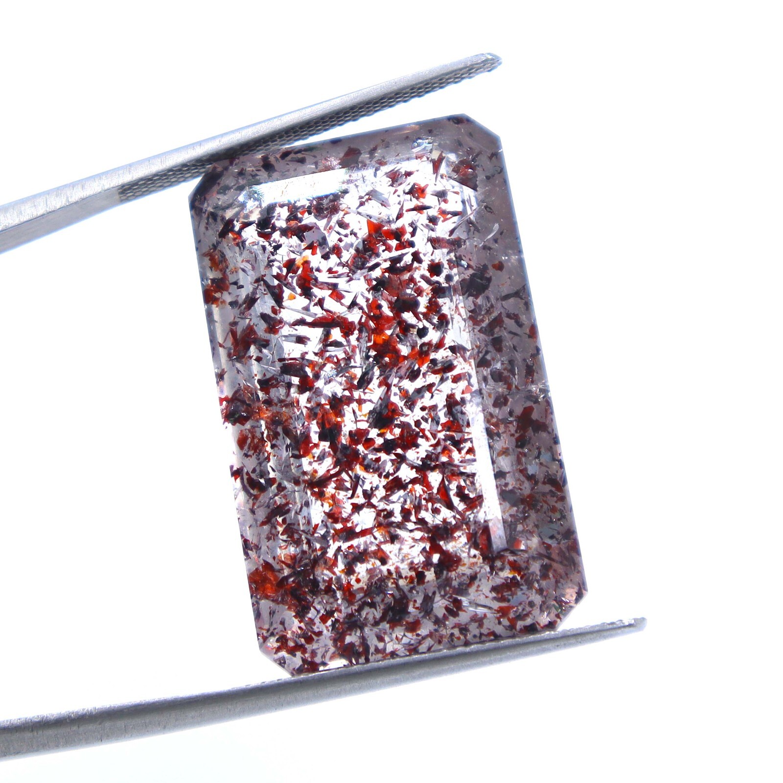 40 Cts Natural Super Seven Lepidocrocite Faceted Cut Gemstone Size 27x16x11 mm