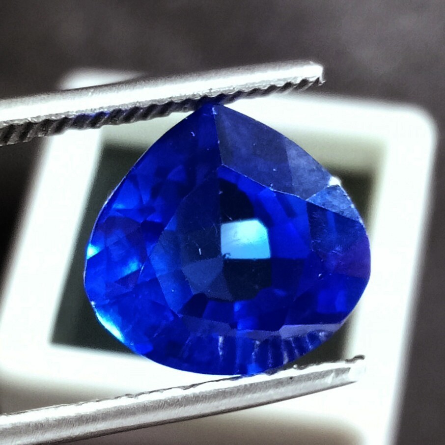 Natural Cornflower Blue Sapphire Certified Ceylon 10.70 Ct Pear Loose Gemstone
