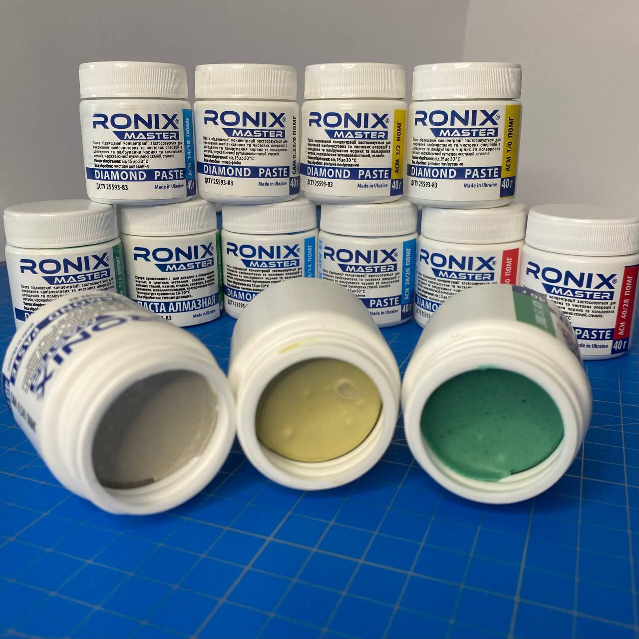 Set of 13 Diamond Polishing Compound Increased Concentration 0.25-60μ (1pc x40g)