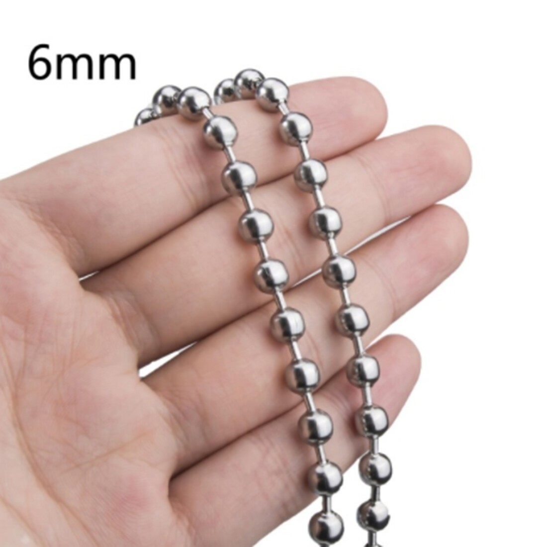 1.5-12mm Unisexs Stainless Steel Silver Bead Ball Chain Necklace Or Bracelet New