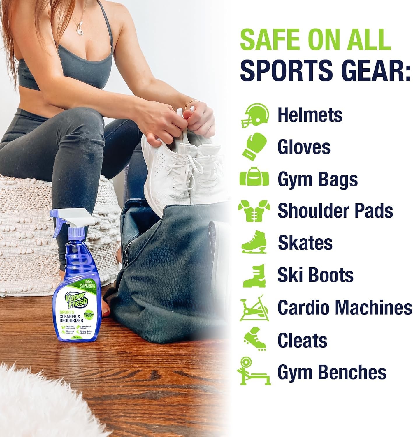 Vapor Fresh Sports Cleaner and Deodorizer – For Boxing Gloves, Sports Pads, Helm