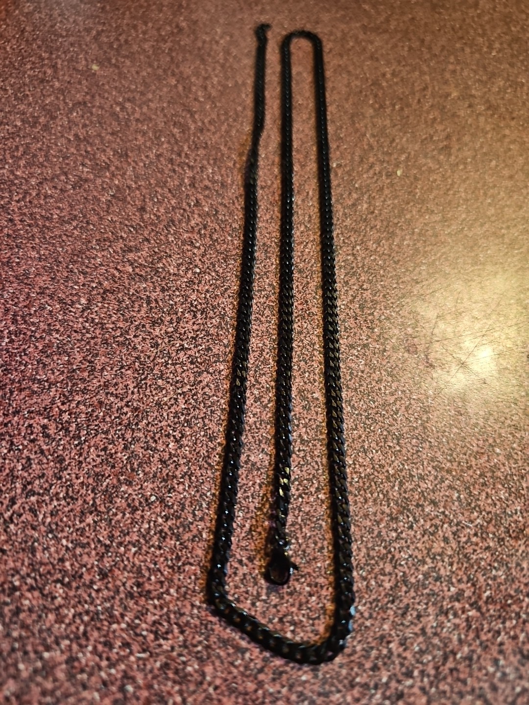 Mens 3.5mm X 26 Inches Black Cuban Chain Necklace