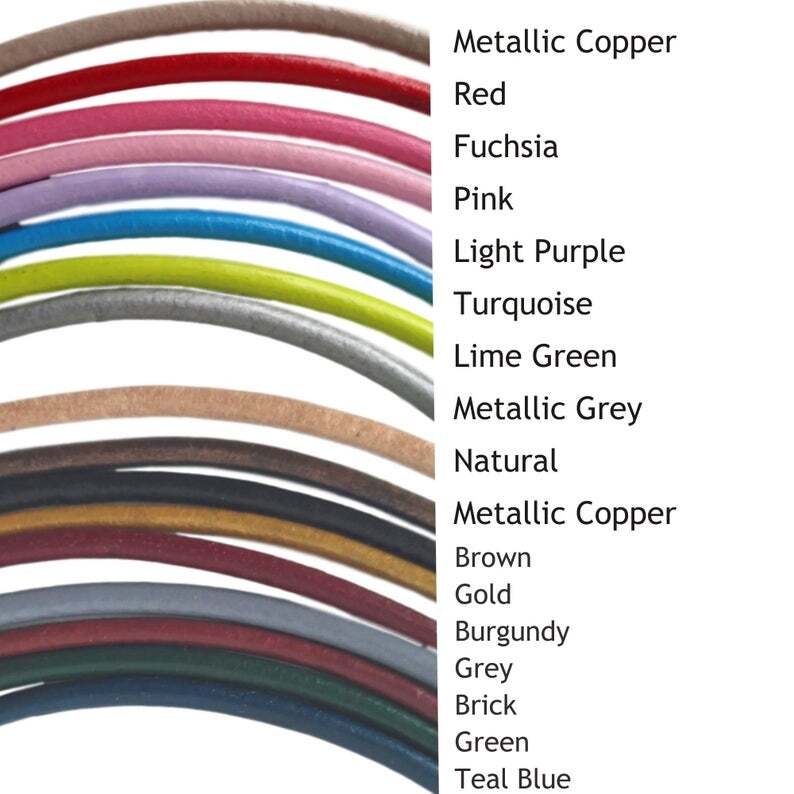 3mm Genuine Leather Necklace Cord with Sterling Silver Clasp 14 – 24 inches