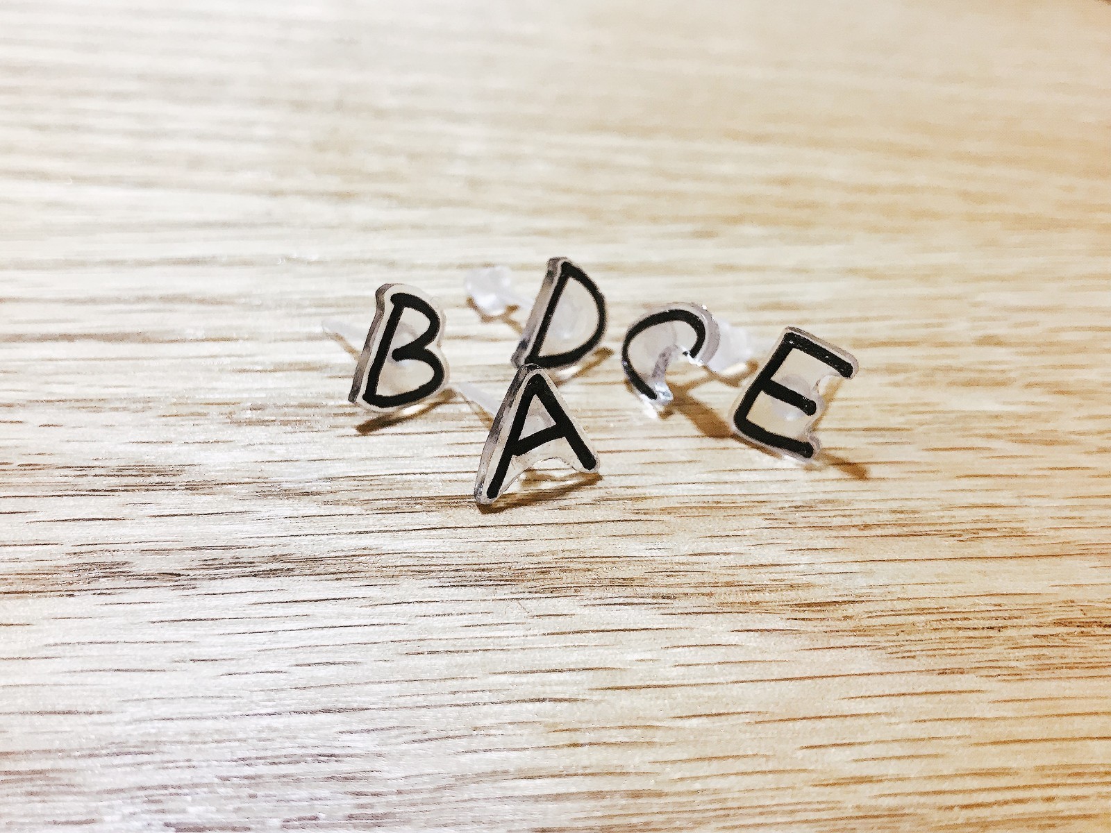 Made in the USA! Magik Alphabet Numbers Word Letter Names Custom Earstud/Earplug