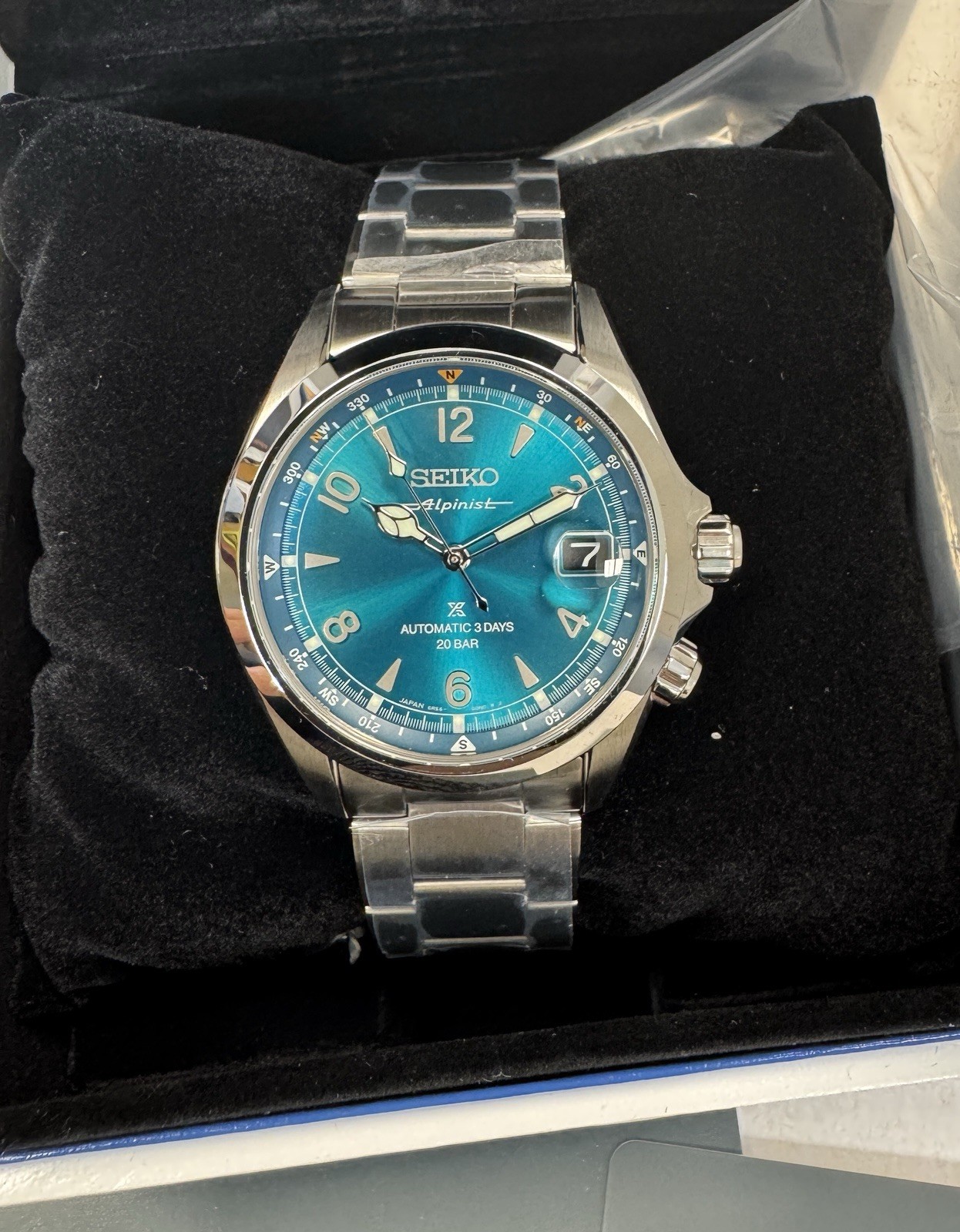 Seiko Prospex Alpinist Teal Dial Steel Bracelet Watch SPB503 New With Tag Japan