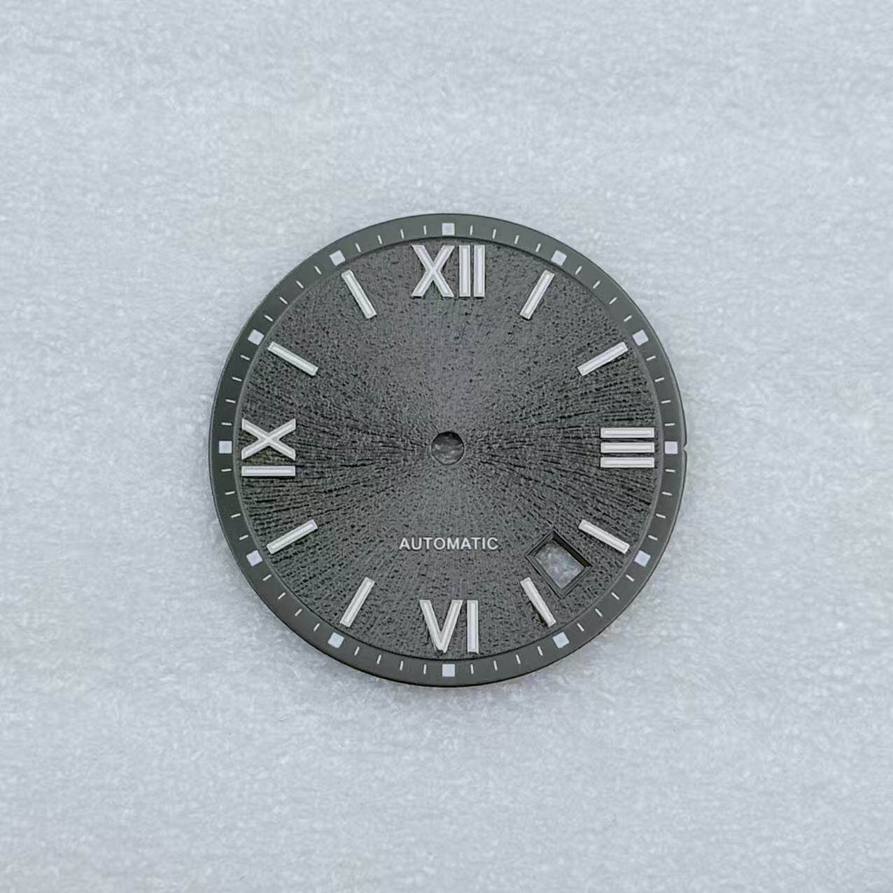 31.8mm Black Purple Watch Dial No Lume Fit NH35/36 Movements Watch Accessories