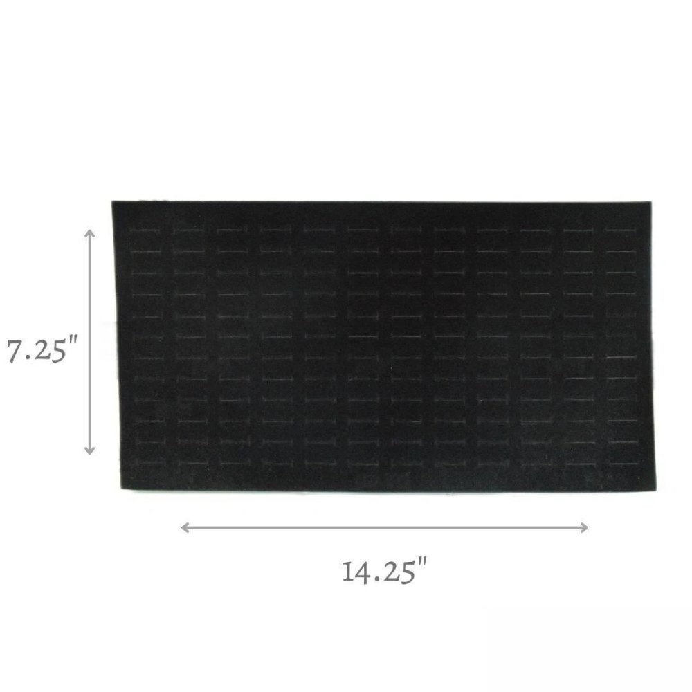 Novel Box 144 Ring Earring Jewelry Tray Foam Black Velour Liner Insert – 2 Pack