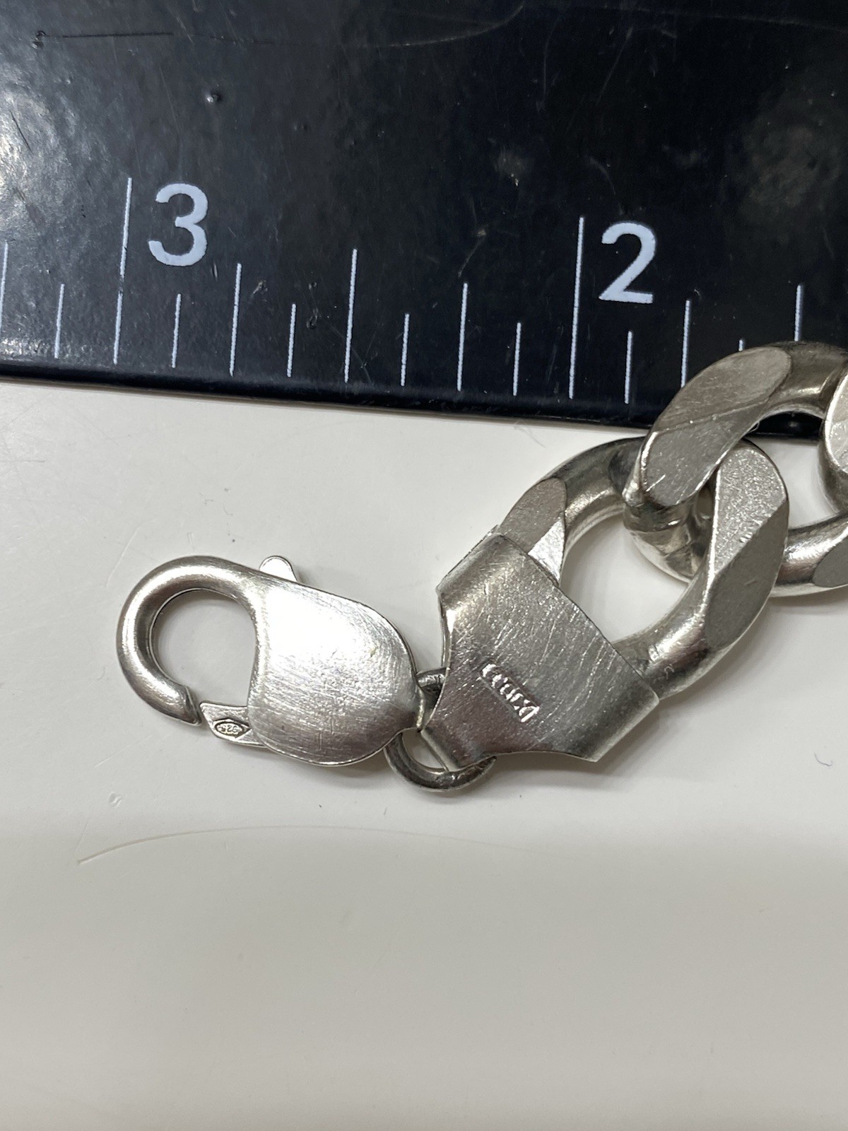 Figaro 8” Sterling Silver Bracelet Italy 60gms