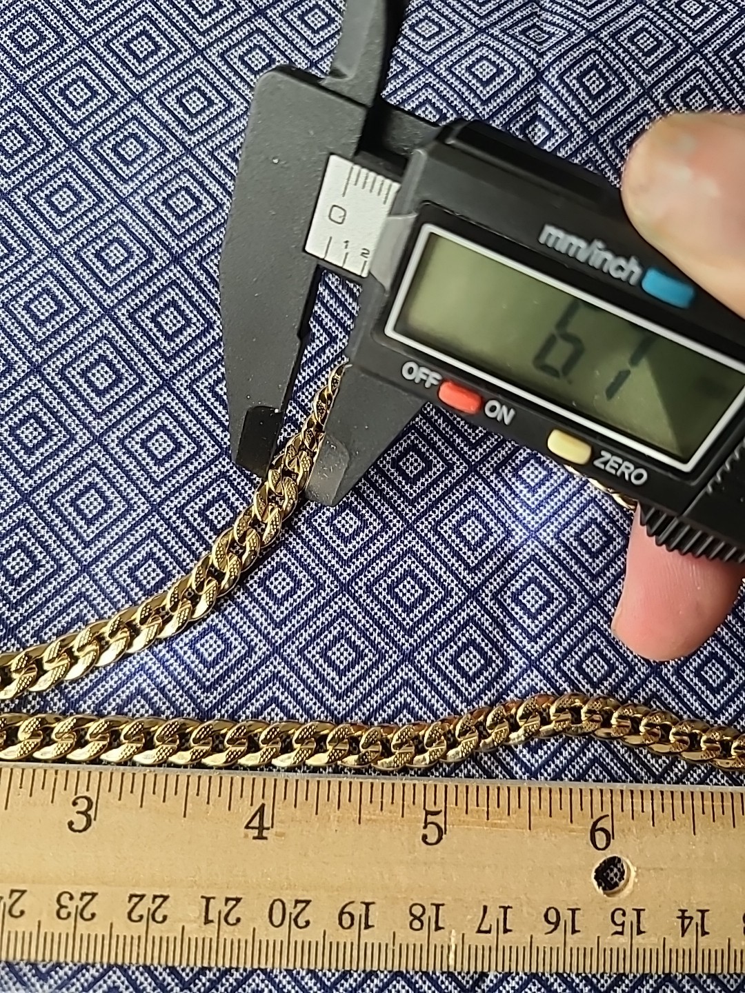 14K Gold Over Brass Miami Cuban link chain