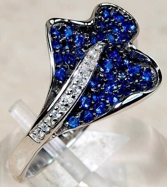 1CT Heat Treated Kyanite 925 Solid Sterling Silver Ring Sz 8 UB3-2