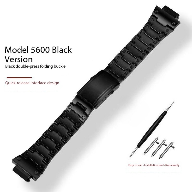 Compatible with G-Shock Casio GM-5600 GM-2100 stainless steel strap