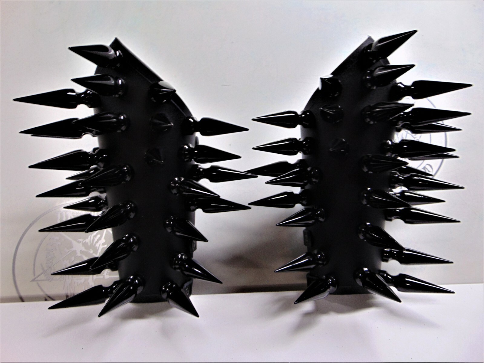 LEATHER GAUNTLETS BLACK SPIKES.BLACK METAL…(MDLG0108)….. DARK FUNERAL’S