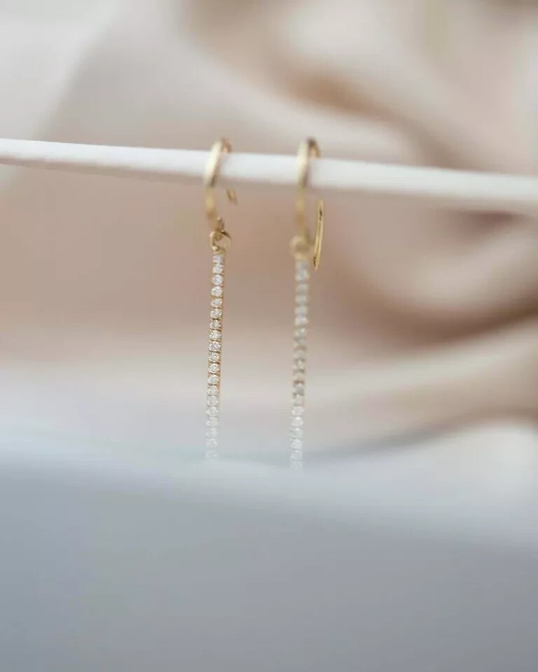 1Ct Round Cut Simulated Diamond Drop Dangle Hook Earring 14K Yellow Gold Plated