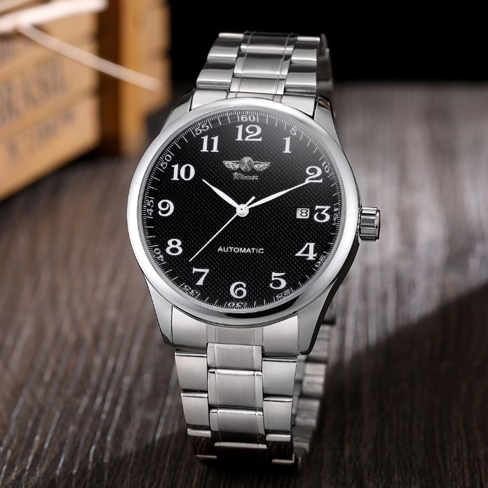Men’s Automatic Mechanical Watch Date Stainless Steel Easy Read Watches for Men