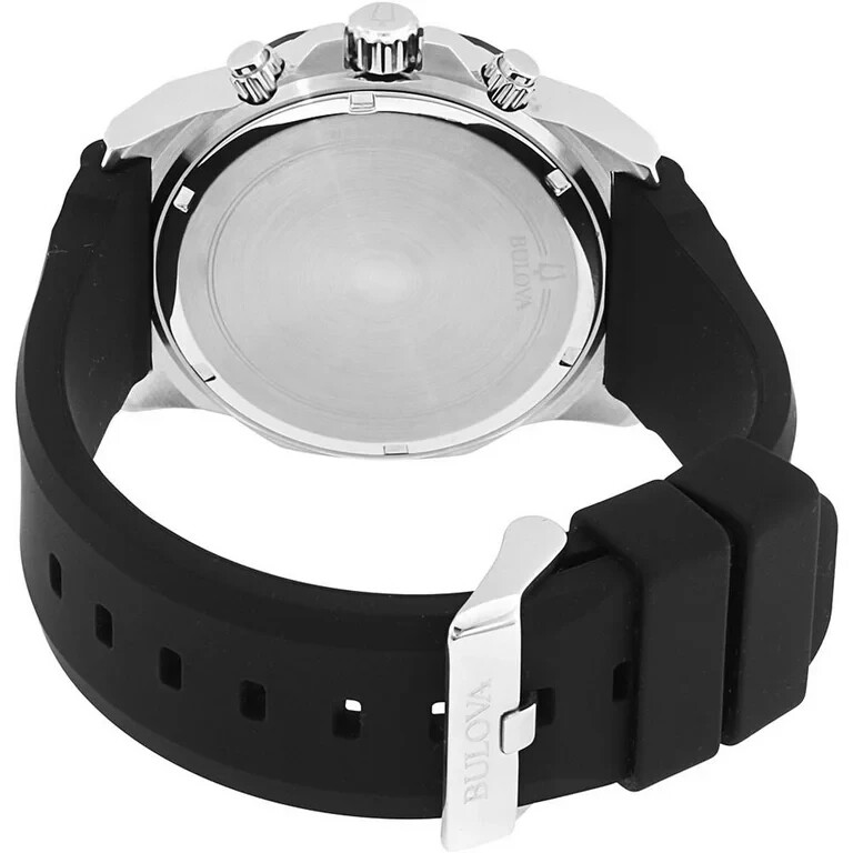 Bulova Marine Star 98b258 Band Rubber Wrist Watch for Men